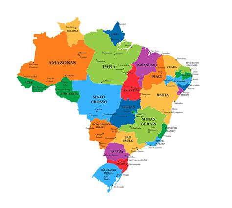 List of Brazil States and Capitals (Estados E Capitais Do Brasil).